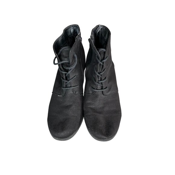 American Rag Womens Black Suede Wedge Ankle Boots Size 11 - Picture 2 of 7